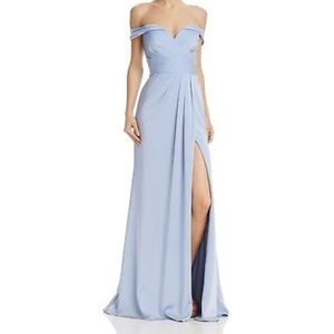 Faviana coulture NWT off shoulder baby blue gown